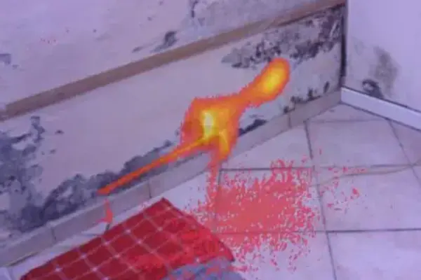 Mappatura termografica di infiltrazioni d'acqua
