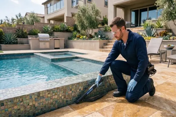 Ricerca perdite professionale in piscina con gas tracciante